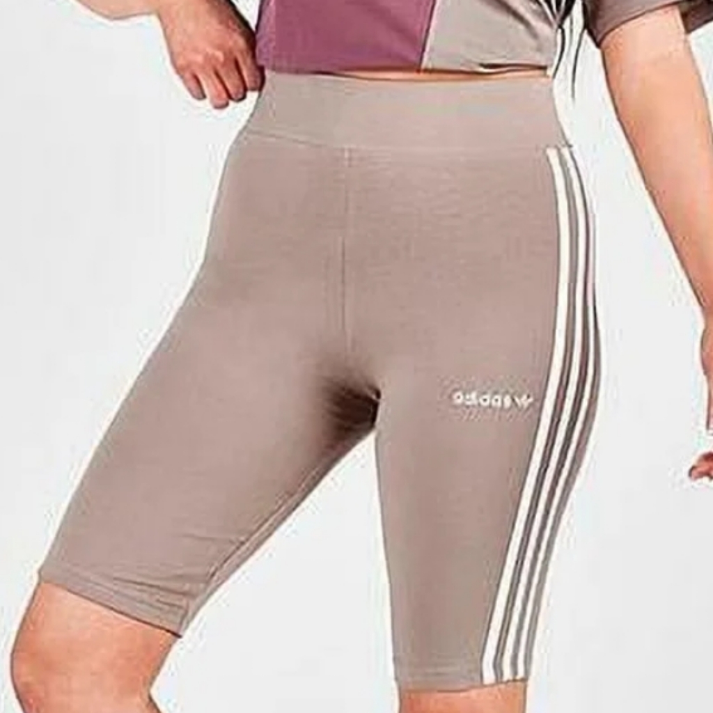 Nwt Womens Adidas Taupe Biker Shorts